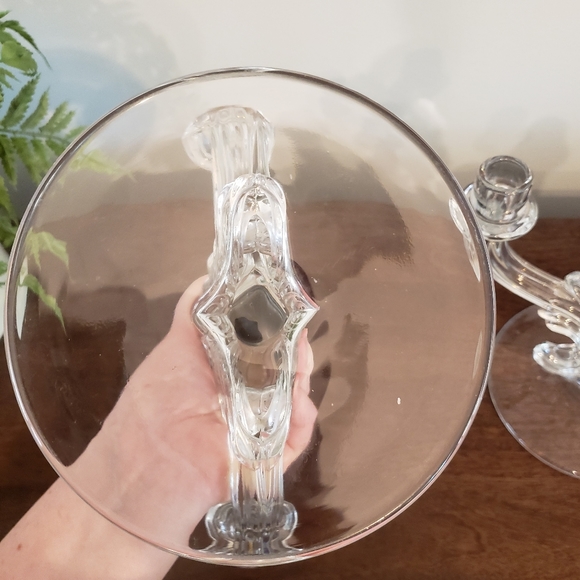 Set of 2 Fostoria Crystal Candleabras - Picture 10 of 14